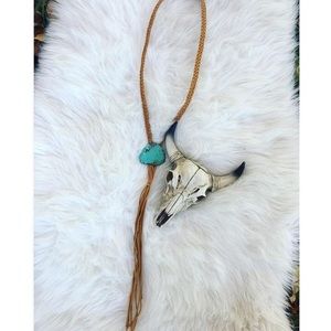 Suede and turquoise bolo